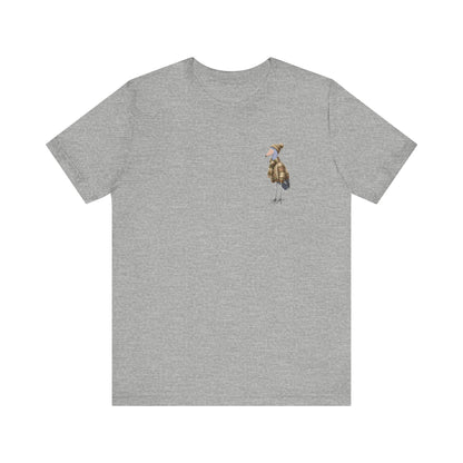 Schuhschnabel in Strick T-Shirt – Weiches Premium Shirt mit Winterlichem Vogelmotiv