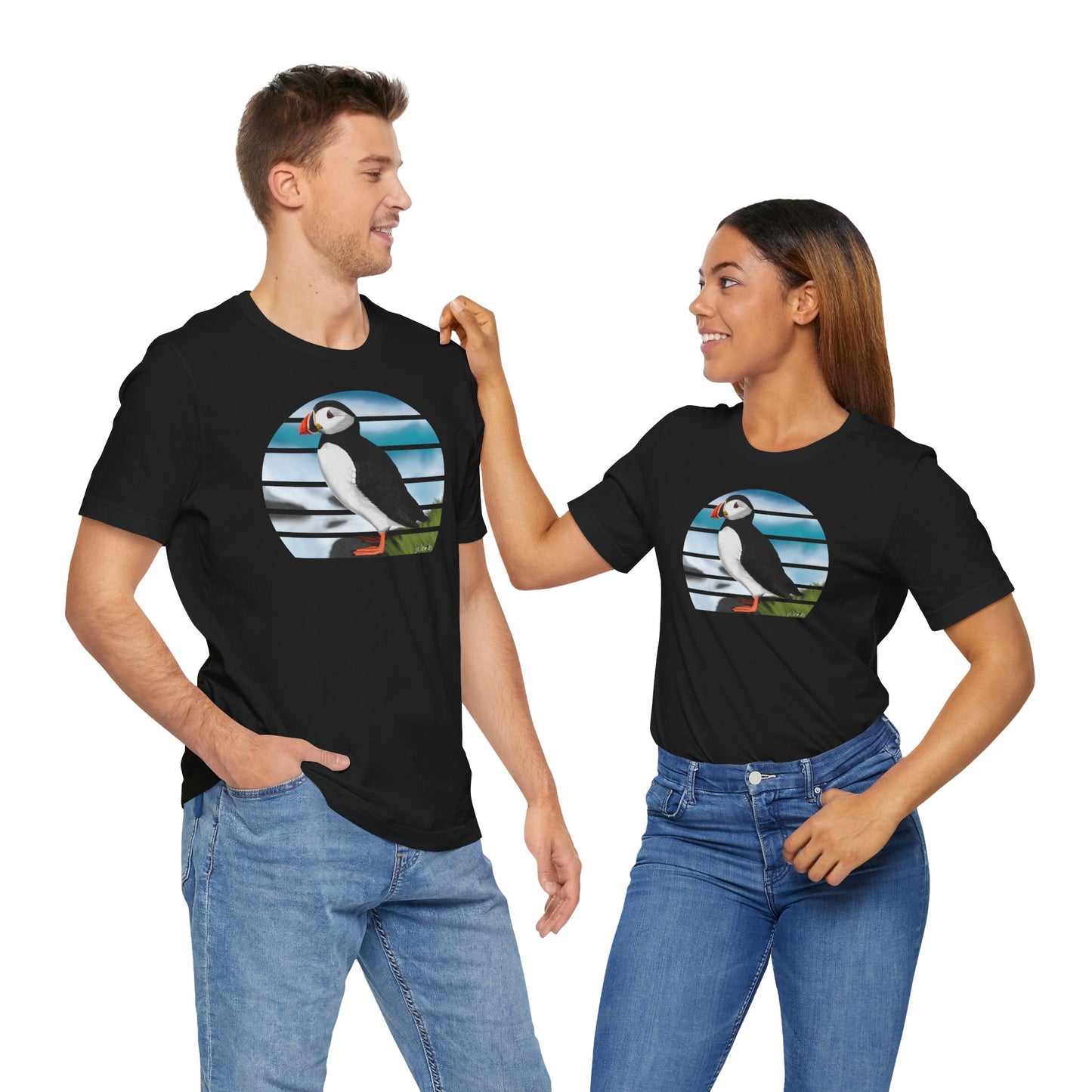 Papageitaucher am Meer Vogel T-Shirt für Vogelfreunde und Vogelbeobachter