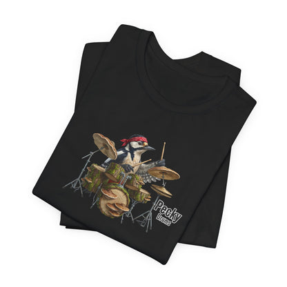 Pecky der Buntspecht (Drums) – Offizielles The Backyard Birds Premium T-Shirt