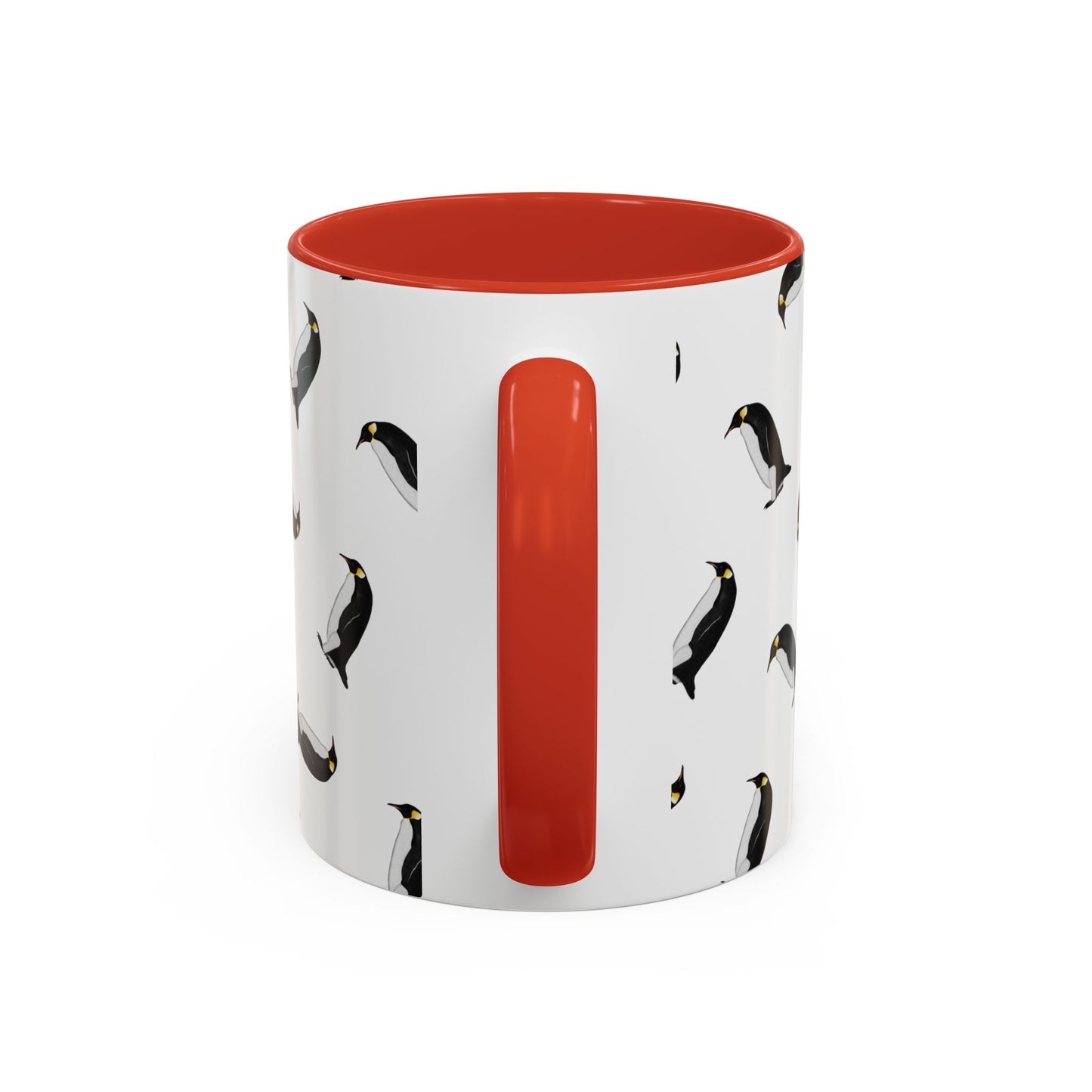 Pinguin Tasse mit Streumuster | Vogelmotiv Kaffeebecher für Vogelbeobachter & Naturfreunde – Accent Coffee Mug, Birds Design