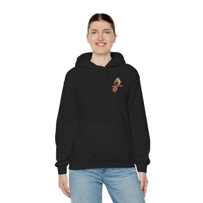 Bartmeise Hoodie – Minimalistischer Kapuzenpullover mit Brustmotiv für Vogelfreunde