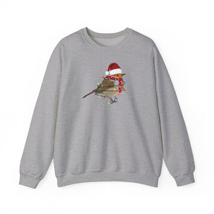 Rotkehlchen Weihnachts-Sweatshirt | Unisex Vogel Sweater für Vogelfreunde & Vogelbeobachter