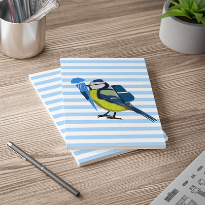 Blaumeise Notizbuch Geschenk zur Einschulung  A5 Softcover 150 Seiten Liniert