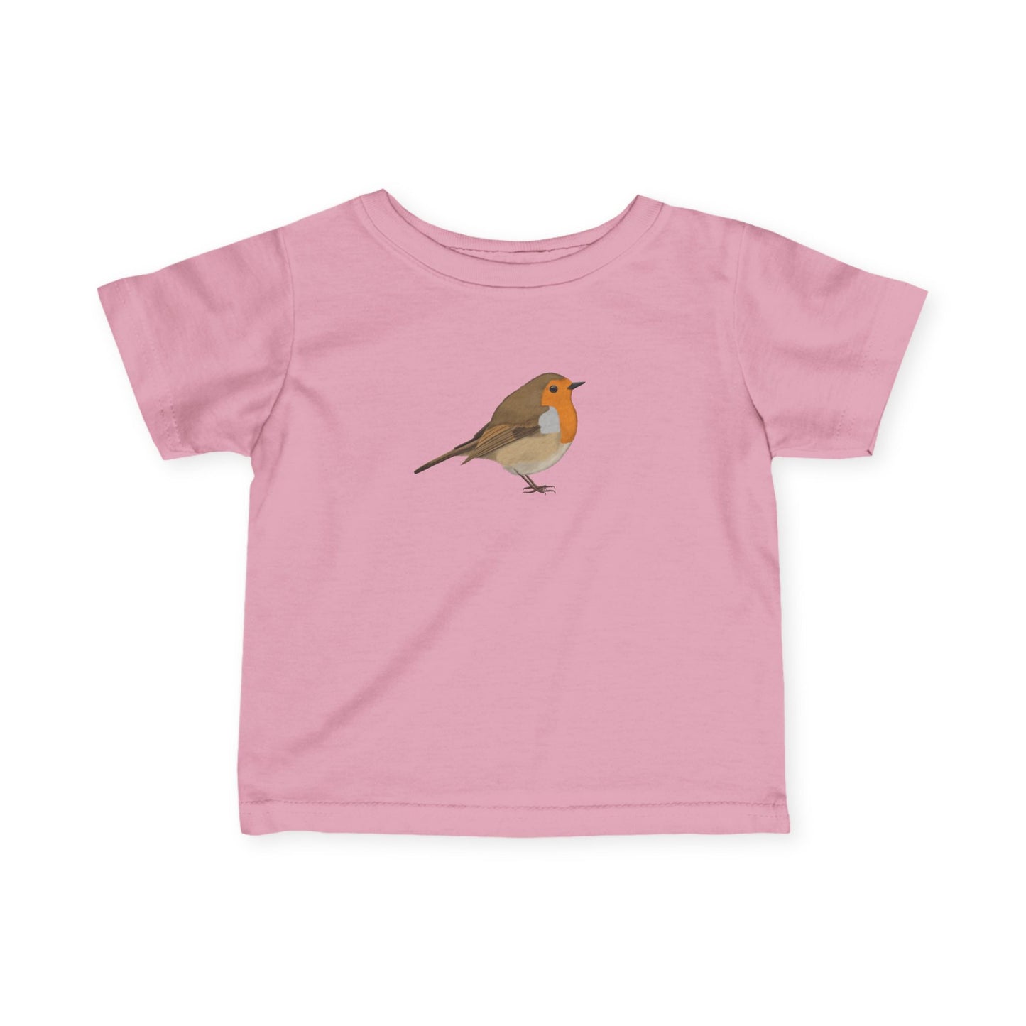 Süßes Rotkehlchen Vogel Tiermotiv T-Shirt für Babys und Kleinkinder