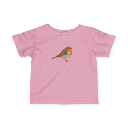 Süßes Rotkehlchen Vogel Tiermotiv T-Shirt für Babys und Kleinkinder