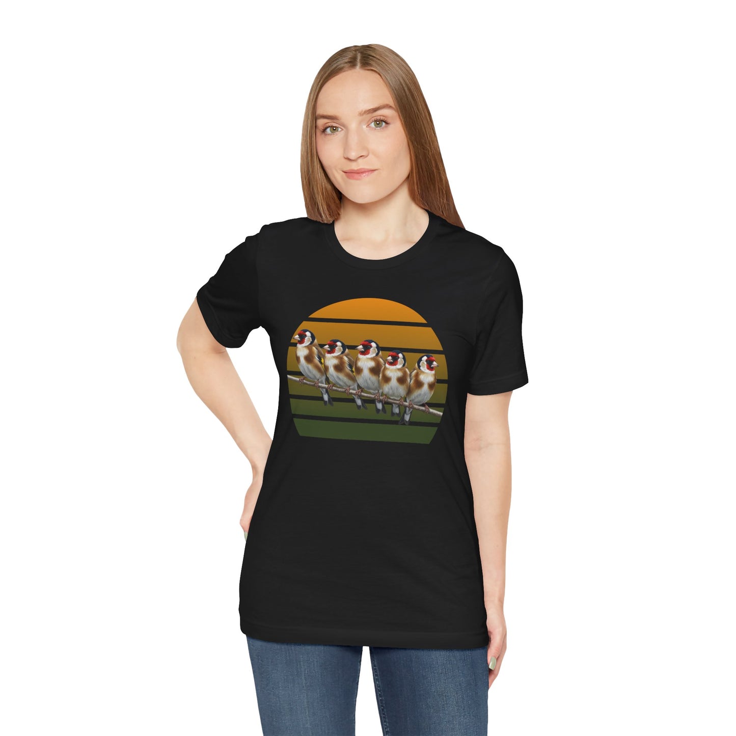 Stieglitz Premuim T-Shirt | Geschenk für Vogelbeobachter | jz.birds