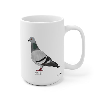 Taube Vogel Tasse Weiß für Vogelbeobachter