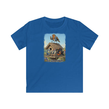 Rotkehlchen Kinder T-Shirt mit bird guitar Hintergrund