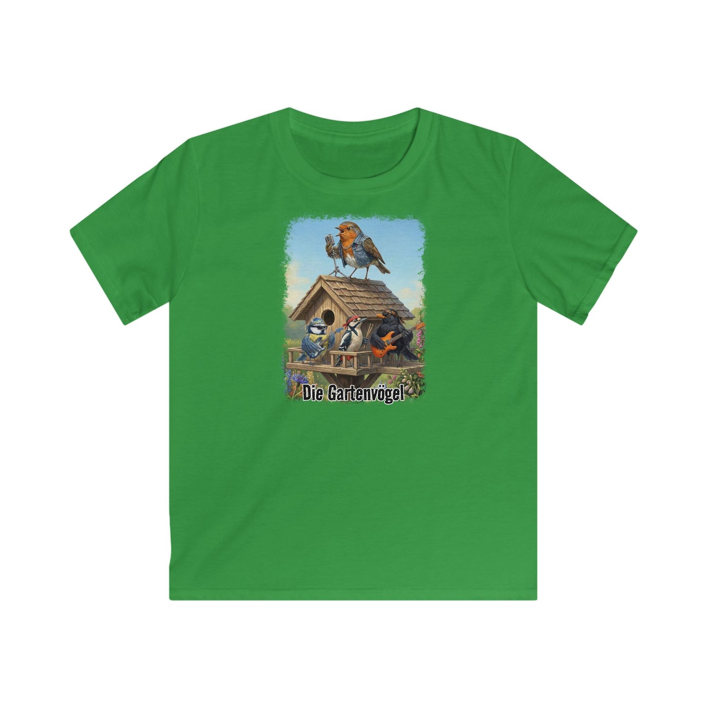 Rotkehlchen Kinder T-Shirt – bird guitar, birthday shirt