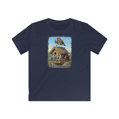 Rotkehlchen Kinder T-Shirt in Black