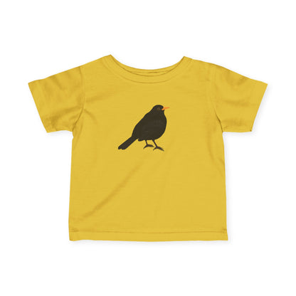 Süßes Amsel Vogel Tiermotiv T-Shirt für Babys und Kleinkinder