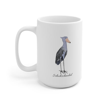 Schuhschnabel Vogel Tasse Weiß für Vogelbeobachter