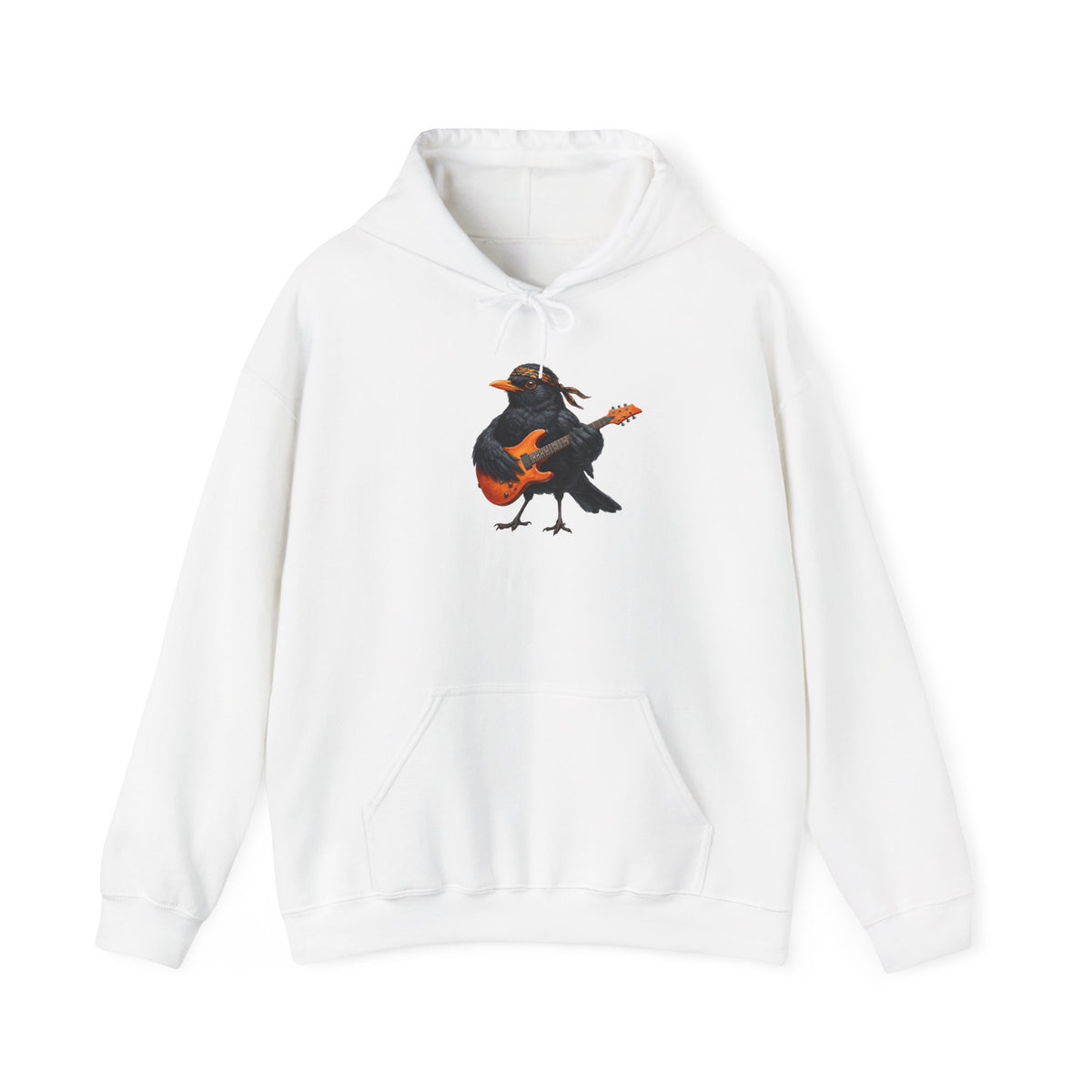 Amsel E-Gitarren Hoodie – Lustiger Vogel Kapuzenpullover für Musiker & Vogelfreunde