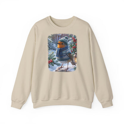 Premium Sweatshirt Rosi Rotkehlchen im kuschelinge Winter-Outfit