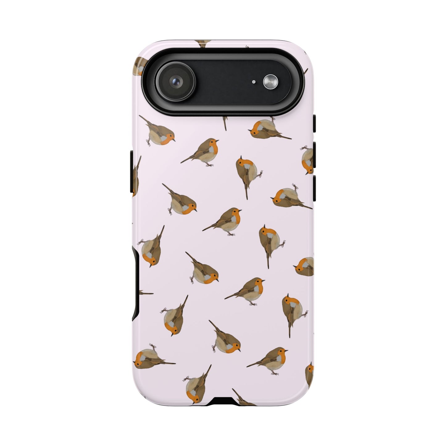 Rotkehlchen Handyhülle in Rosa | Vogel-Motiv für iPhone & Google Pixel