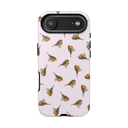 Rotkehlchen Handyhülle in Rosa | Vogel-Motiv für iPhone & Google Pixel