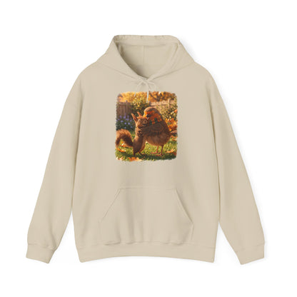 Hoodie Rosi Rotkehlchen & Eichhörnchen | Kapuzenpullover für Vogelfreunde