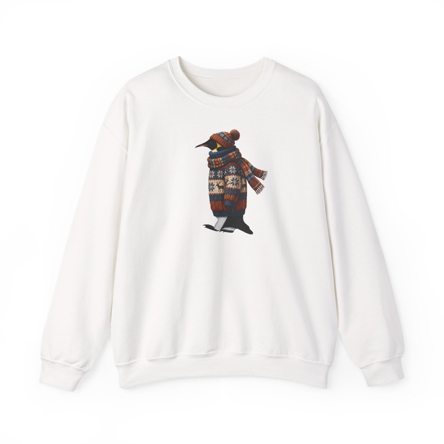 Pinguin in Strick Weihnachts-Sweatshirt | Unisex Vogel Sweater für Vogelfreunde & Vogelbeobachter