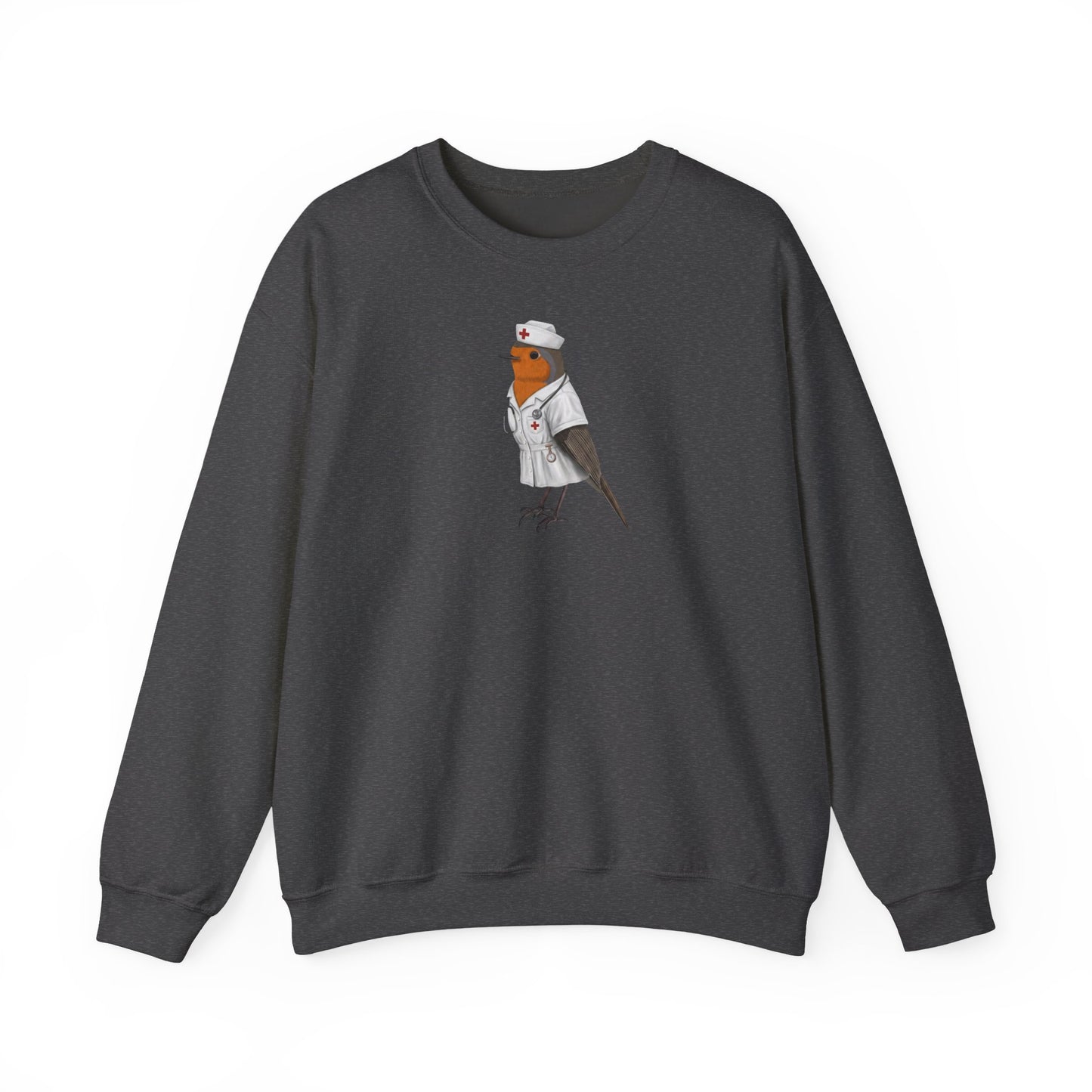 Rotkehlchen Krankenschwester Sweatshirt (Unisex) - Geschenk für Pflege & Medizin