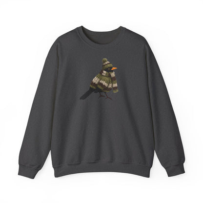 Amsel in Strick Weihnachts-Sweatshirt | Unisex Vogel Sweater für Vogelfreunde & Vogelbeobachter
