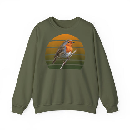Rotkehlchen Sweatshirt | Unisex Vogel Pullover für Vogelfreunde & Vogelbeobachter