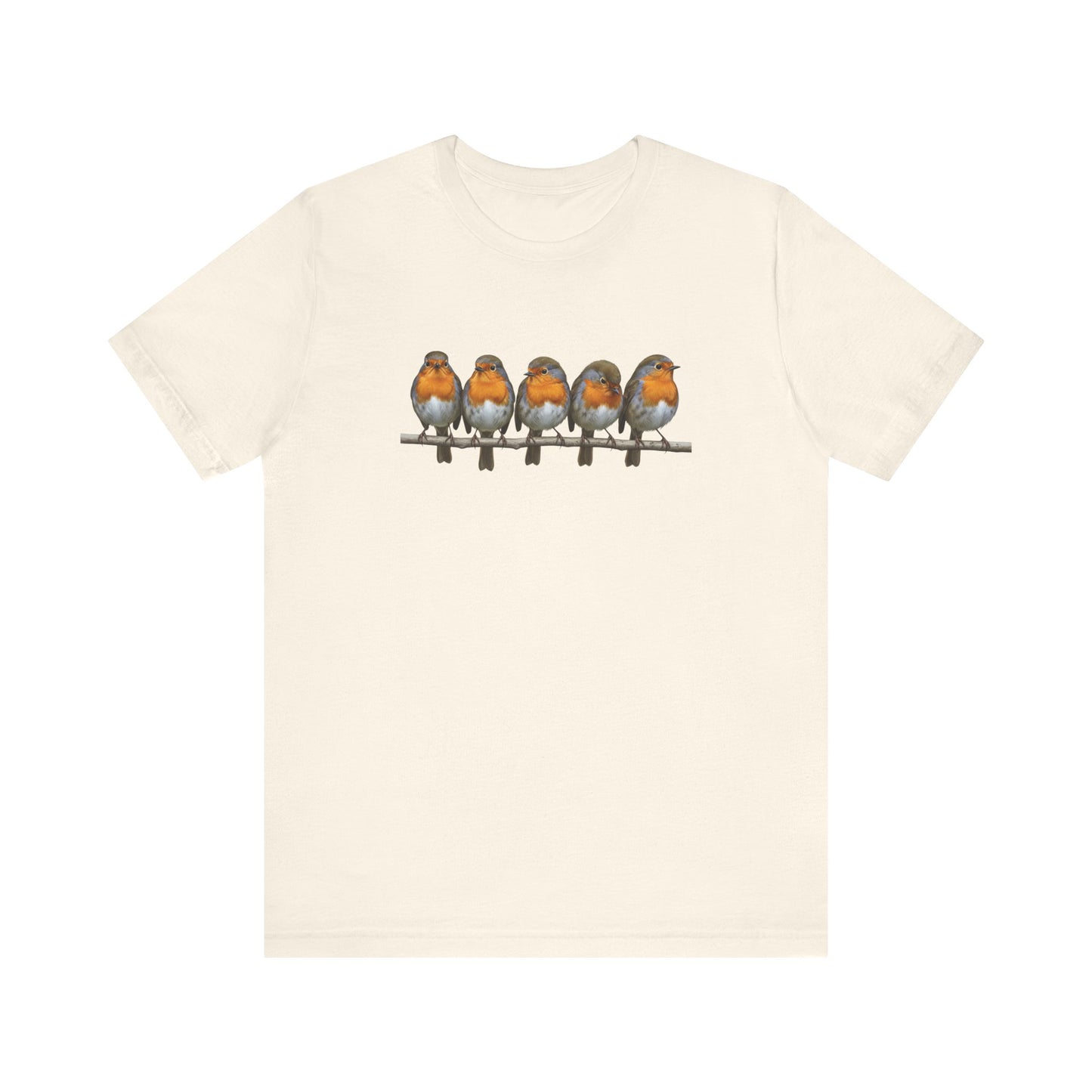 Rotkehlchen T-Shirt (Unisex) – Weiches Premium Shirt mit Einzigartigem Vogelmotiv