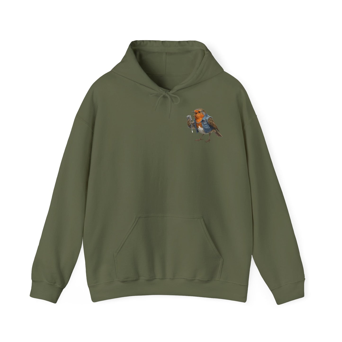 Rotkehlchen Kapuzenpullover in Dark Heather