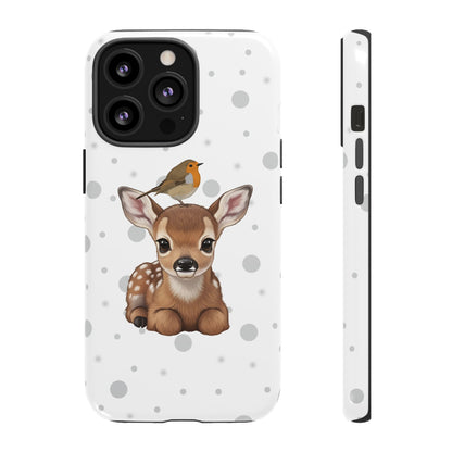 Rotkehlchen mit Rehkitz iPhone & Google Pixel Tiermotiv Handyhülle - Tierisch guter Schutz