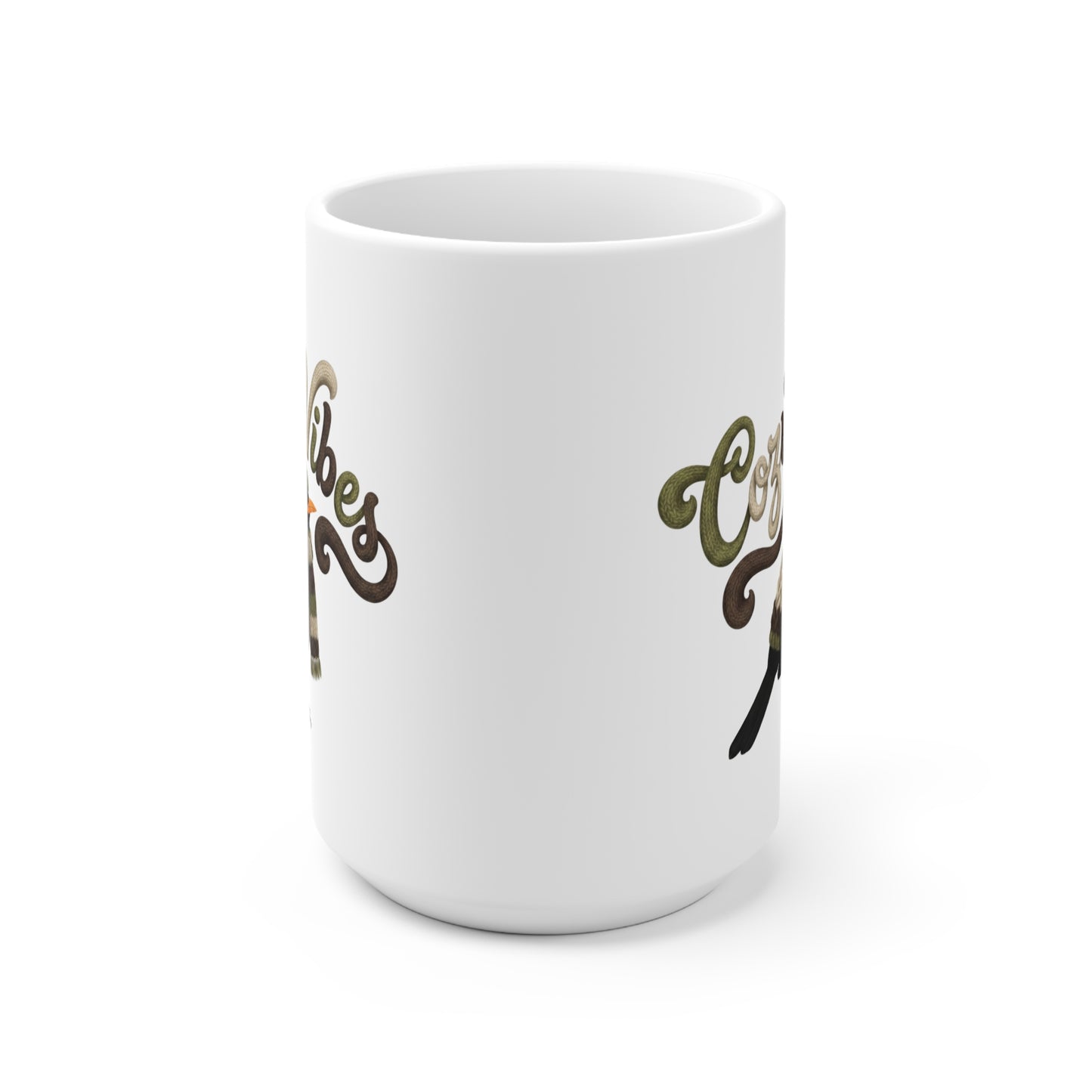 Amsel mit Strickpullover Weihnachtliche Tasse mit Vogelmotiv Cozy Vibes – Ideal für Kakao & Kaffee