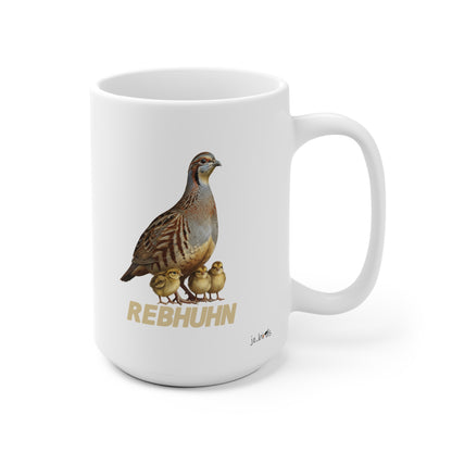 Rebhuhn Vogel des Jahres 2026 Vogelmotiv Tasse Weiß