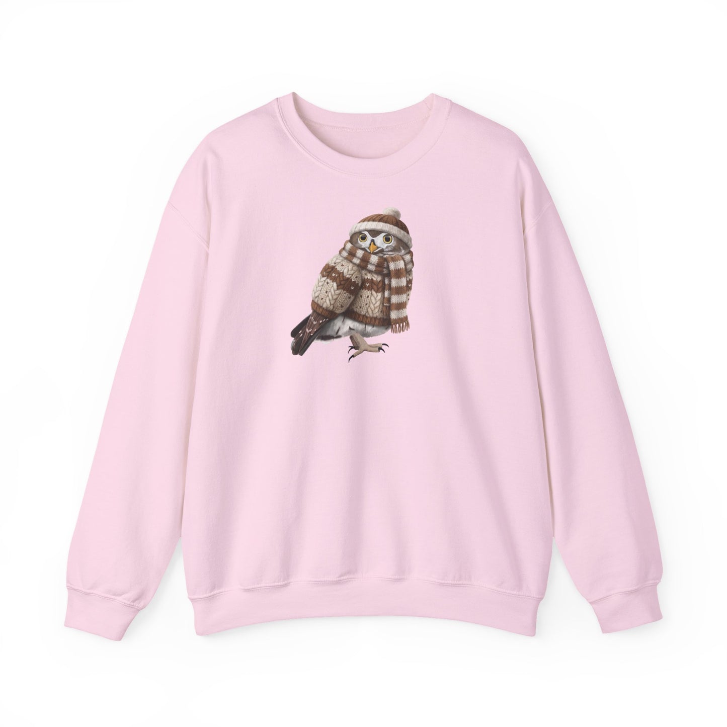 Eule in Strick Weihnachts-Sweatshirt | Unisex Vogel Sweater für Vogelfreunde & Vogelbeobachter