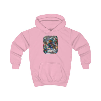 Kuscheliger Kinder Hoodie Winter-Chaos mit Rosi Rotkehlchen