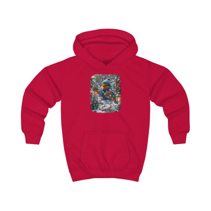 Kuscheliger Kinder Hoodie Winter-Chaos mit Rosi Rotkehlchen