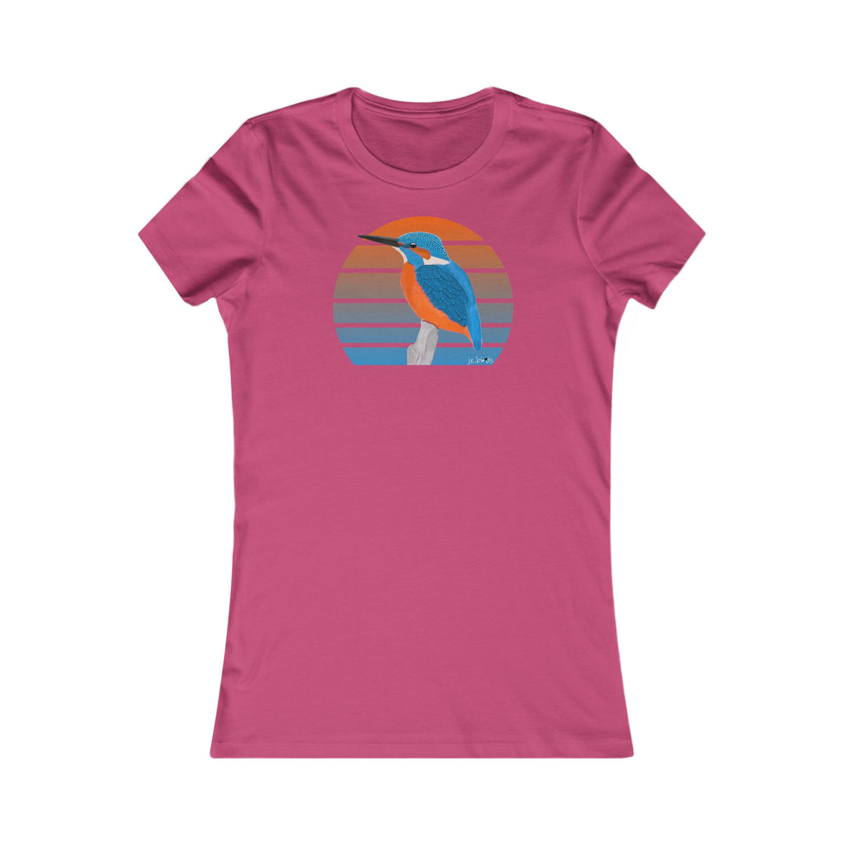Eisvogel Frauen T-Shirt mit Bird Graphic Tee Hintergrund