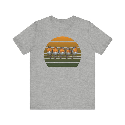 Rotkehlchen Premuim T-Shirt | Geschenk für Vogelbeobachter | jz.birds