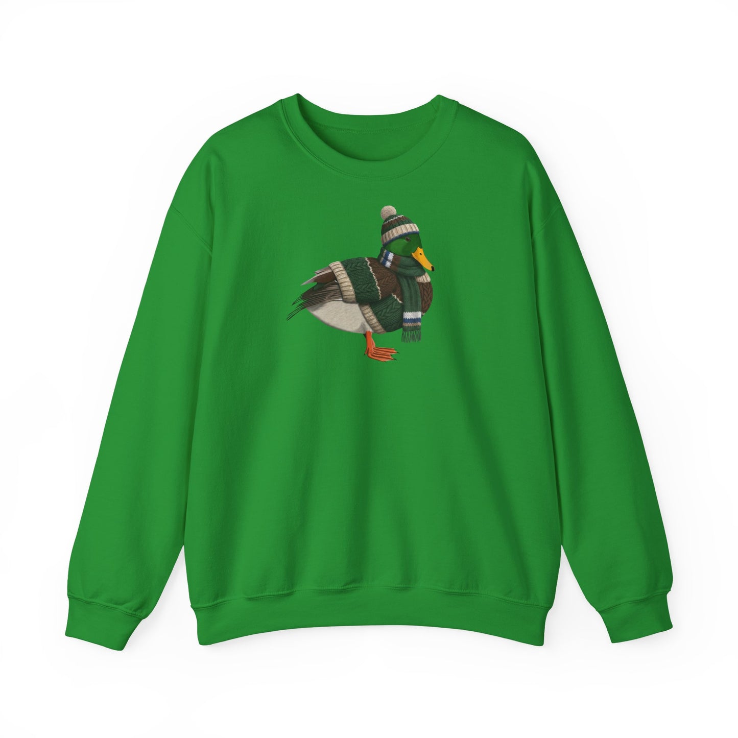 Ente in Strick Weihnachts-Sweatshirt | Unisex Vogel Sweater für Vogelfreunde & Vogelbeobachter