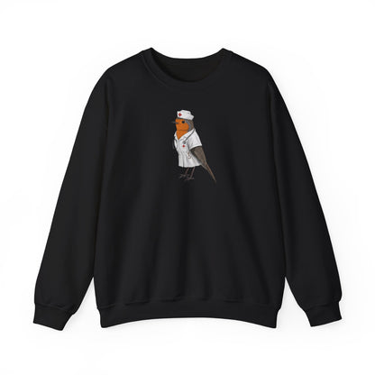Rotkehlchen Krankenschwester Sweatshirt (Unisex) - Geschenk für Pflege & Medizin