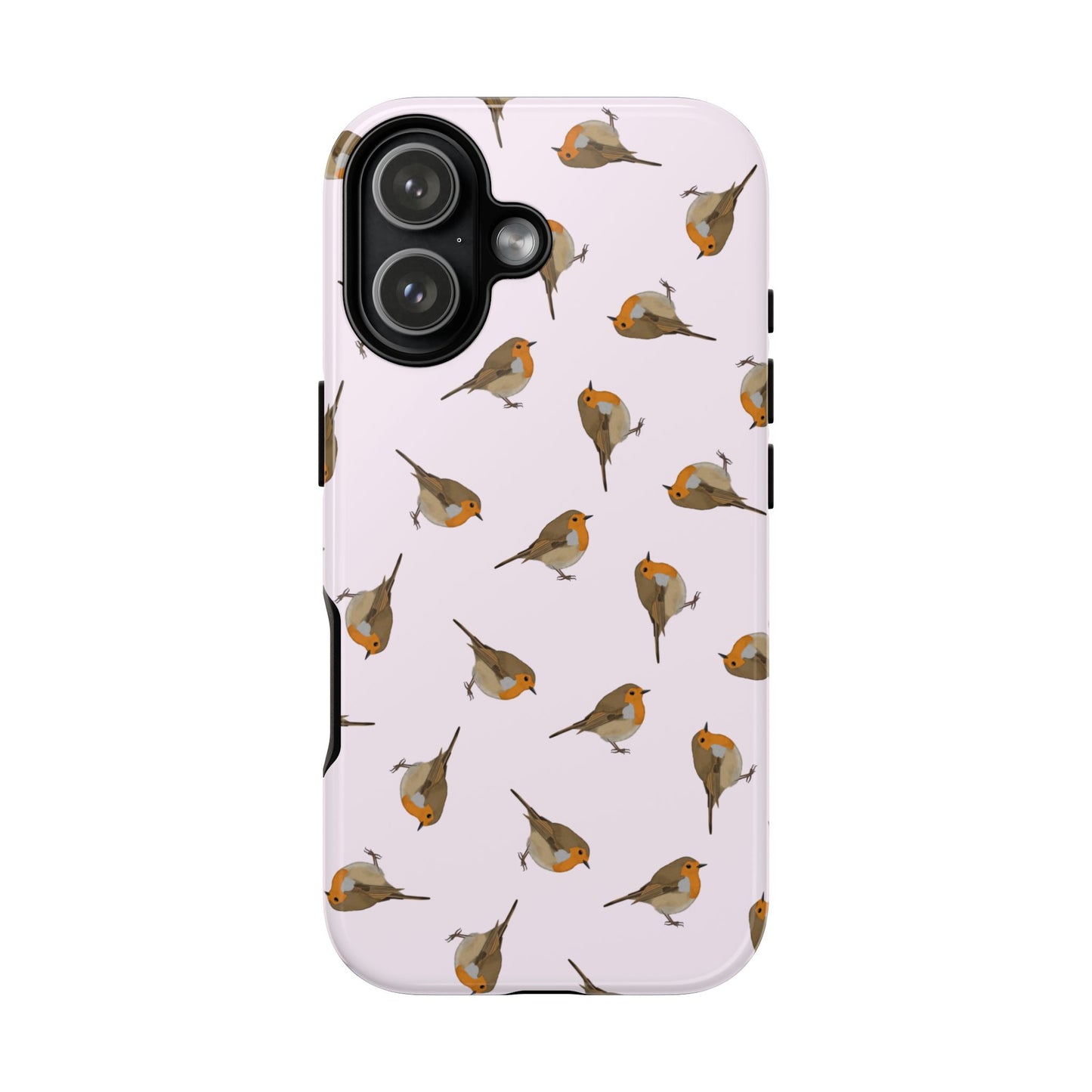 Rotkehlchen Handyhülle in Rosa | Vogel-Motiv für iPhone & Google Pixel
