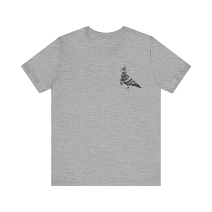 Taube in Strick T-Shirt – Weiches Premium Shirt mit Winterlichem Vogelmotiv für Vogelbeobachter