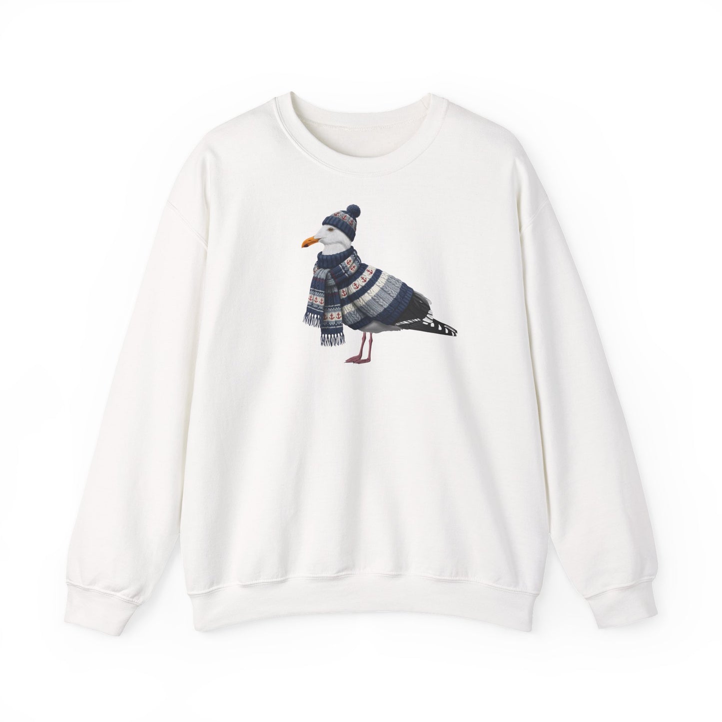 Möwe in Strick Weihnachts-Sweatshirt | Unisex Vogel Sweater für Vogelfreunde & Vogelbeobachter