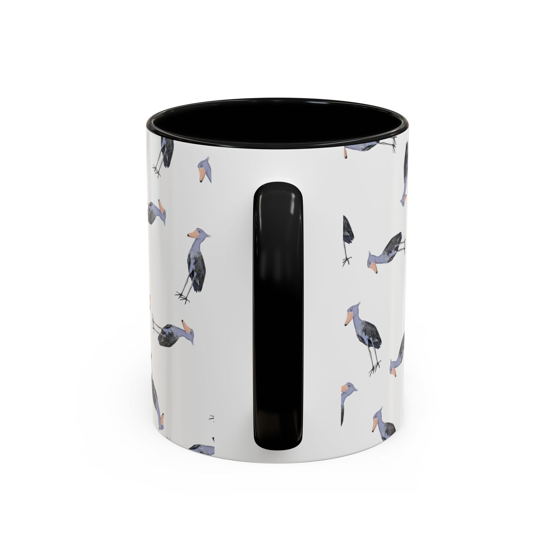 Schuhschnabel Tasse mit Streumuster | Vogelmotiv Kaffeebecher für Vogelbeobachter & Naturfreunde – Accent Coffee Mug,