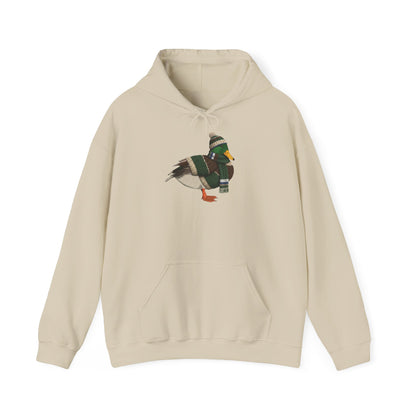 Ente mit Strickmütze Hoodie - Vogel Kapuzenpullover für Vogelbeobachter & Naturliebhaber mit Vogelmotiv