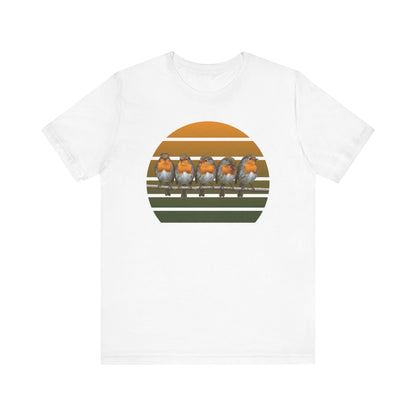 Rotkehlchen Premuim T-Shirt | Geschenk für Vogelbeobachter | jz.birds