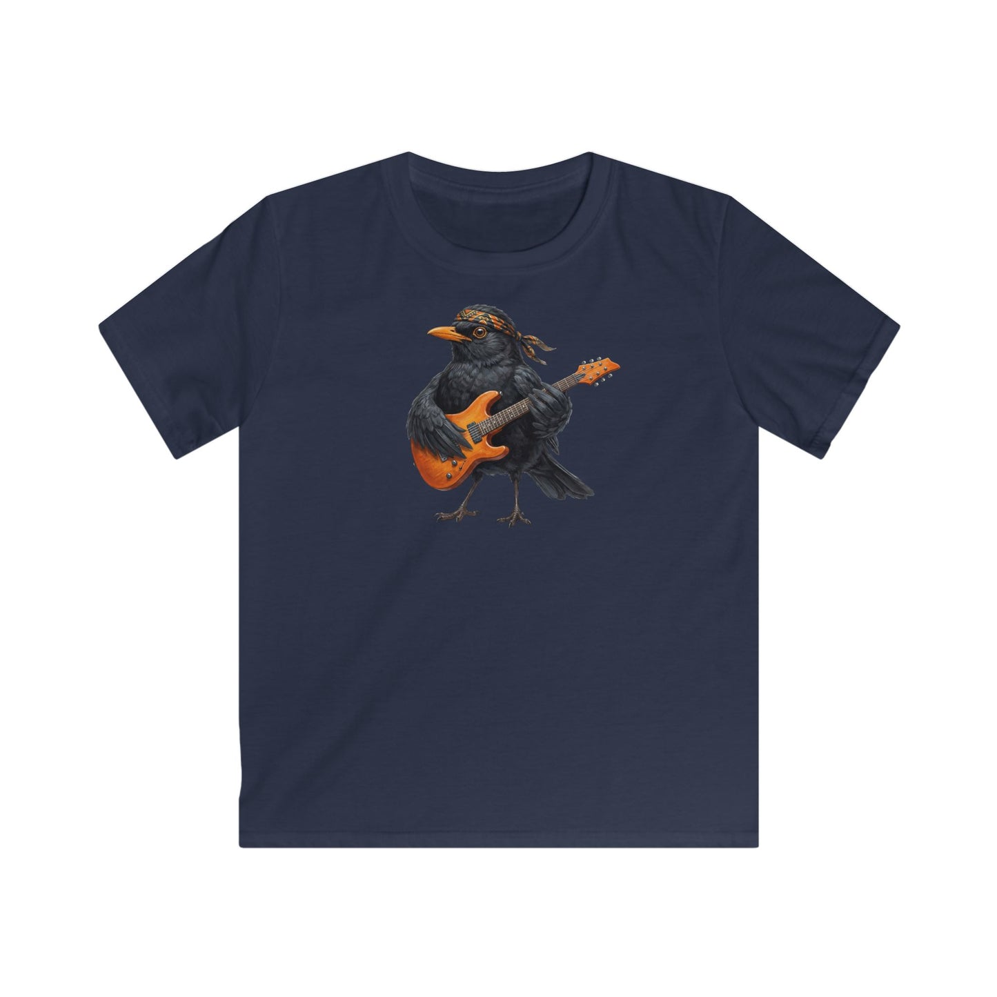 Amsel Kinder T-Shirt – bird guitar und birthday shirt Stil