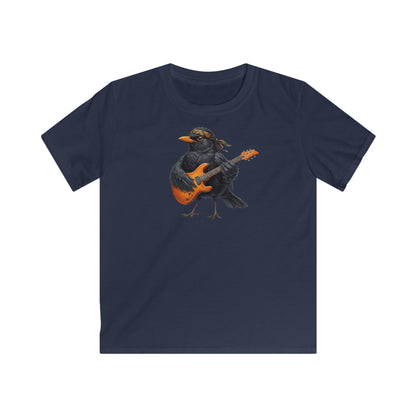 Amsel Kinder T-Shirt – bird guitar und birthday shirt Stil