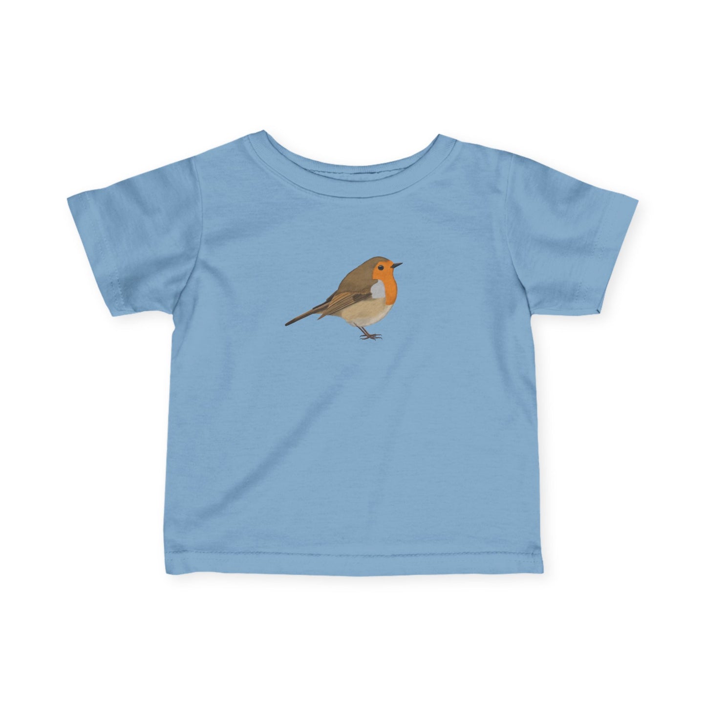 Süßes Rotkehlchen Vogel Tiermotiv T-Shirt für Babys und Kleinkinder