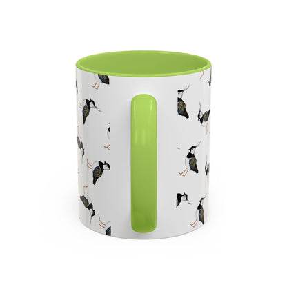 Kiebitz Tasse mit Streumuster | Vogelmotiv Kaffeebecher für Vogelbeobachter & Naturfreunde