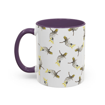 Kakadu Tasse mit Streumuster | Vogelmotiv Kaffeebecher für Vogelbeobachter & Naturfreunde