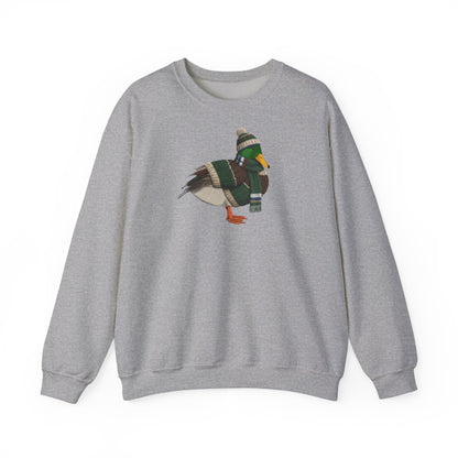 Ente in Strick Weihnachts-Sweatshirt | Unisex Vogel Sweater für Vogelfreunde & Vogelbeobachter