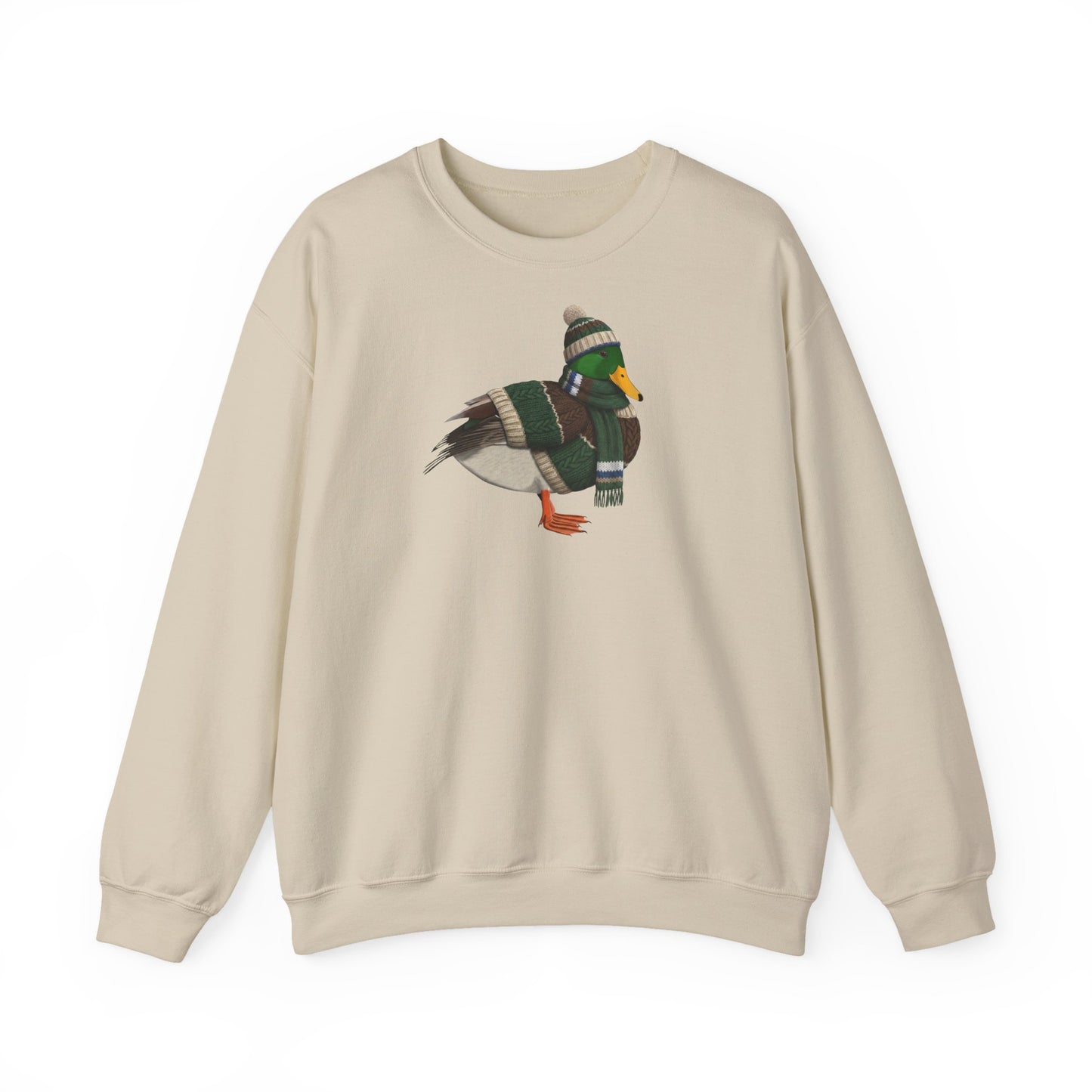 Ente in Strick Weihnachts-Sweatshirt | Unisex Vogel Sweater für Vogelfreunde & Vogelbeobachter
